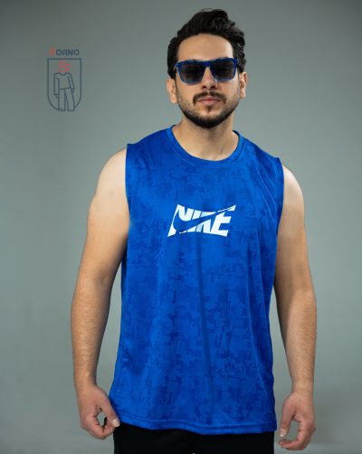 قیمت و خرید تاپ ورزشی کامپیوتری NIKE رنگ آبی کد 30139 D101