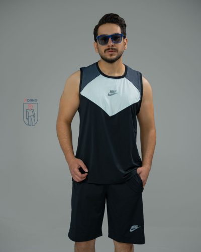 قیمت و خرید ست ورزشی مردانه کاور شلوارک 2 تیکه رنگ مشکی کد 100132 D101