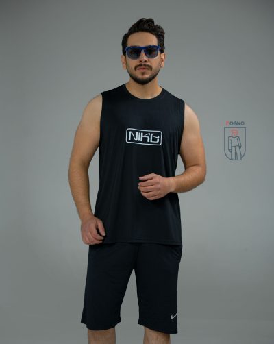 قیمت و خرید ست ورزشی کاور شلوارک سوزنی 3 طرح رنگ مشکی کد 100134 D101