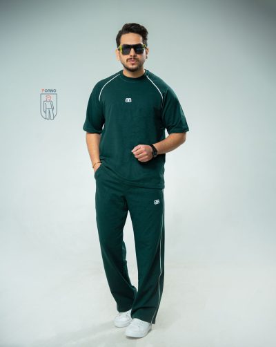 قیمت و خرید ست بهاره تی شرت شلوار بگ پنبه بالنسیاگا سبز کله غازی کد 100127 E102