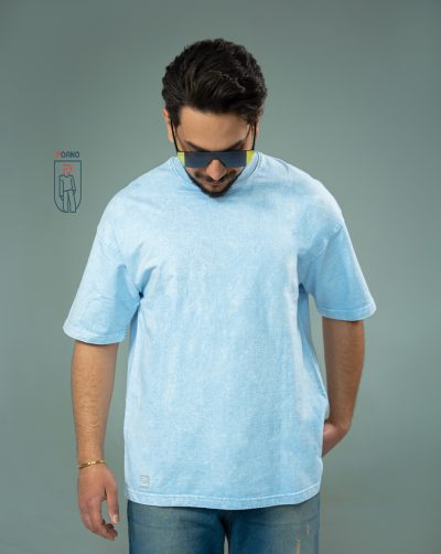 قیمت و خرید تیشرت مردانه سنگشور بیسیک پوآنو رنگ آبی مه آلود کد 30177 D202