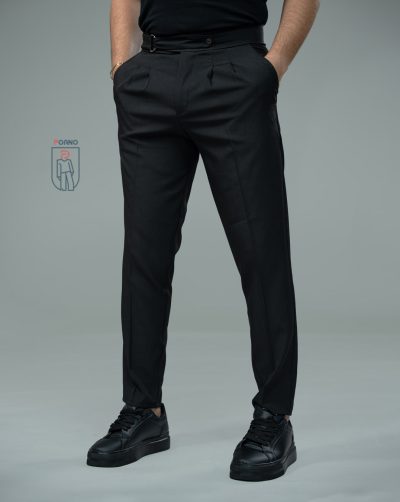 قیمت و خرید شلوار مجلسی بزیاق کمرشالی پوآنو رنگ مشکی کد 70116 B1