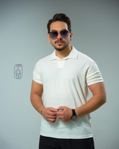 قیمت و خرید تیشرت مردانه یقه دار مراکشی دکمه دار کد 30161 A1