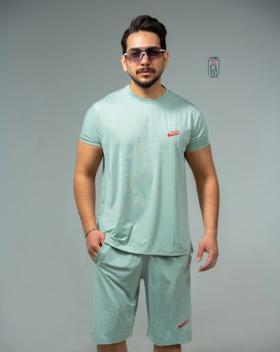 قیمت و خرید ست مردانه تیشرت و شلوارک نایک رنگ سبز پسته ای کد 100109 D203