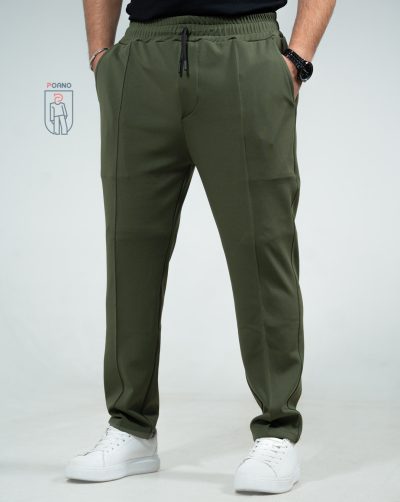 قیمت و خرید شلوار اسلش مردانه غواصی نیش دار رنگ سبز پوآنو کد 70113 D101