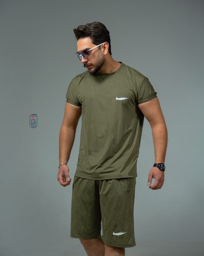 قیمت و خرید ست و مردانه تیشرت شلوارک ورزشی طرح آجری کد 100118 D204