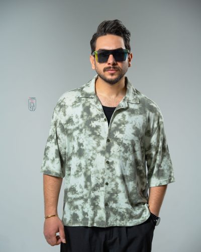 قیمت و خرید پیراهن مردانه یقه انگلیسی مراکشی رنگ سبز کد 20118 B2