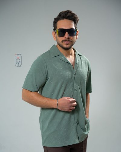 قیمت و خرید پیراهن مردانه ترک گرم بالا MAX رنگ سبز پاستیلی کد20077 B2