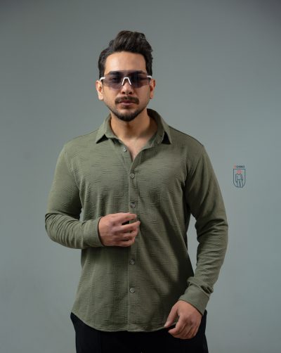 قیمت و خرید پیراهن مراکشی ضخیم پارچه طرحدار رنگ سبز کد 20115 B4