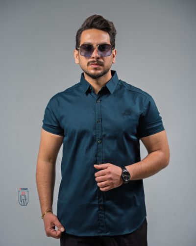 قیمت و خرید پیراهن مردانه آستین کوتاه شانلی کد 20110 E201