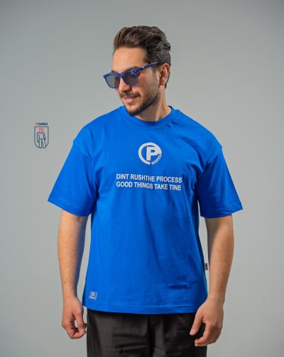 قیمت و خرید تیشرت مردانه پنبه چاپی پوآنو رنگ آبی کد 30191 F201
